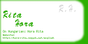 rita hora business card